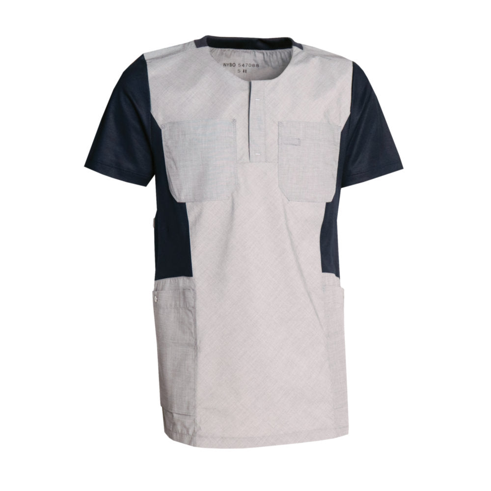 Unisex-Schlupfhemd, NYBO 547088-09 - Grau Melange