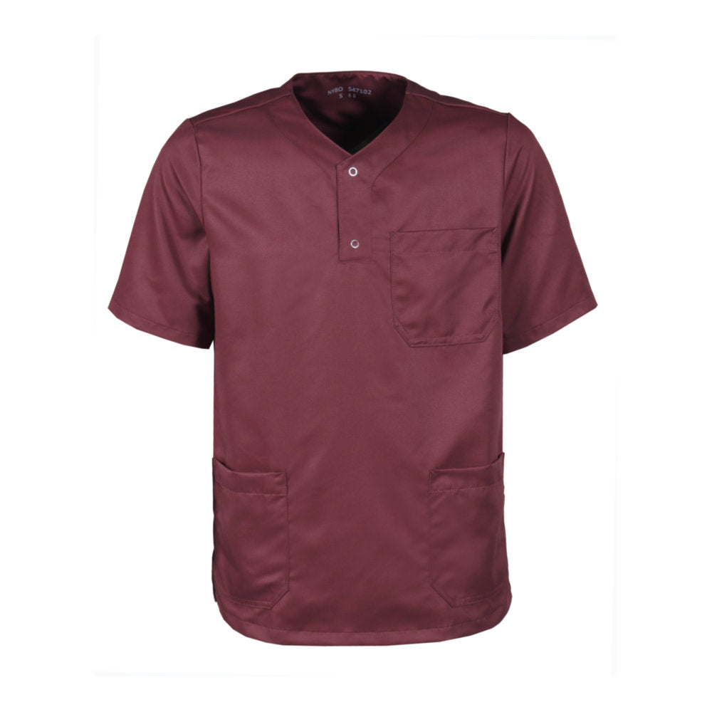 Unisex-Schlupfhemd Knopfleiste, NYBO 547102-01 - Bordeaux