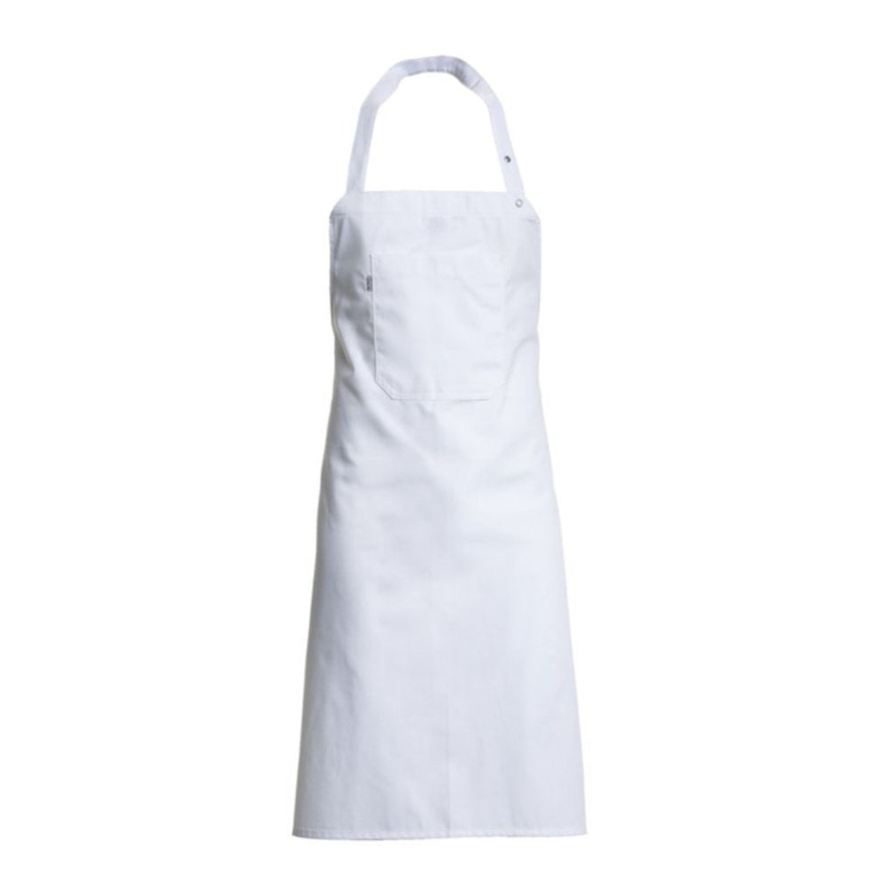 Latzschürze, Brusttasche, NYBO 610001-09 - Weiß