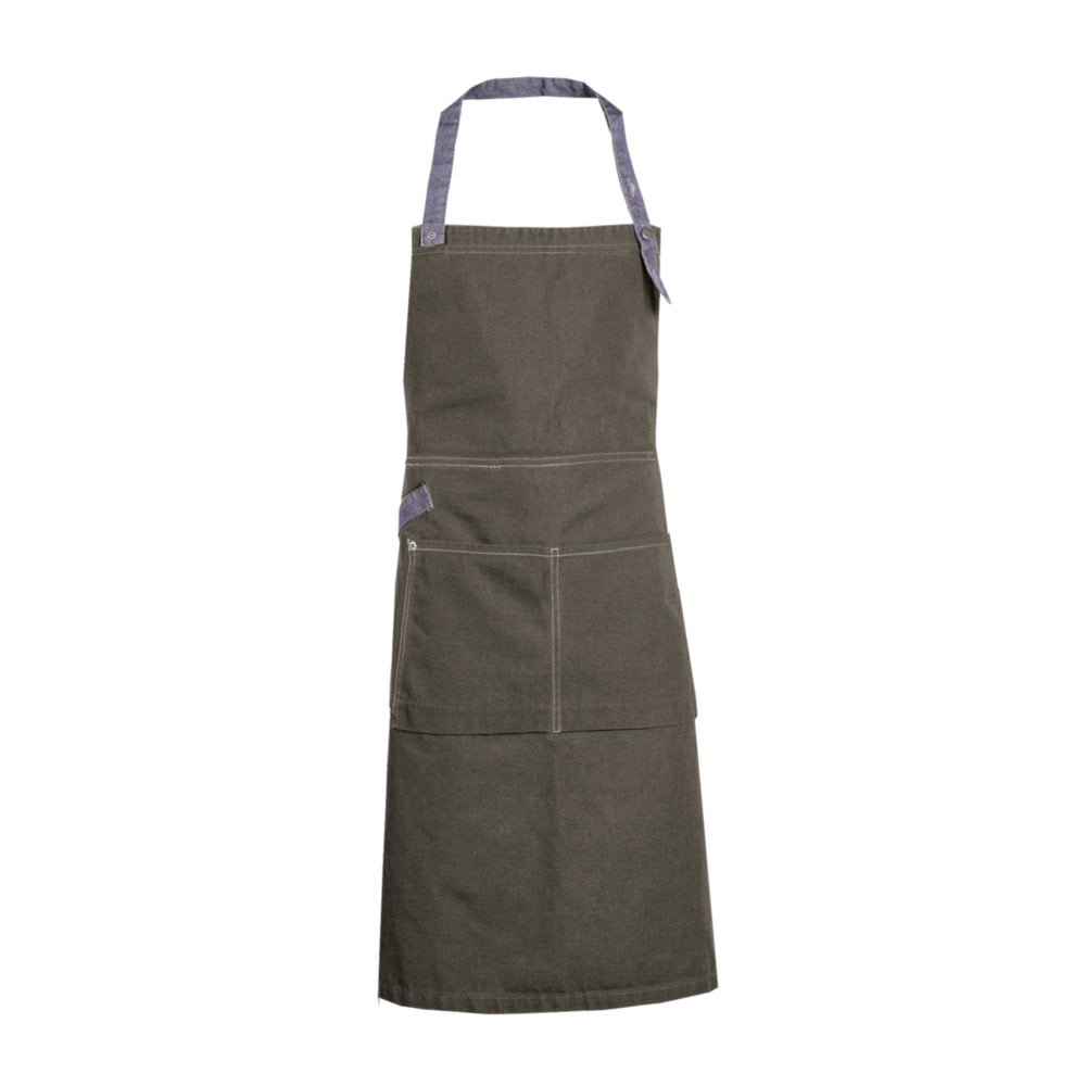 Latzschürze, NYBO 610081-01 - Braun/Denim Blau