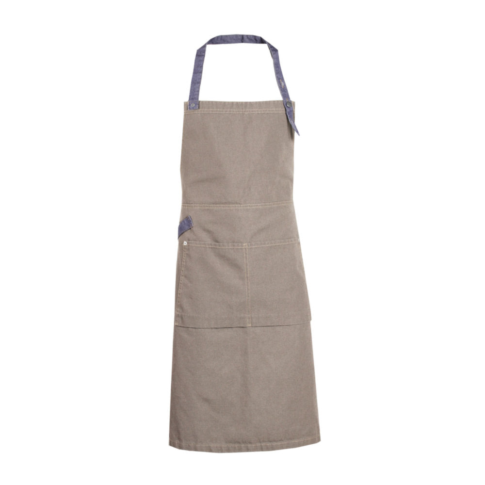 Latzschürze, NYBO 610081-01 - Khaki/Denim Blau
