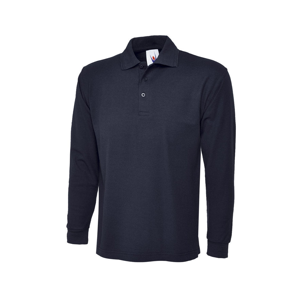 Classic Langarm-Poloshirt, UNEEK UC113 - Navy