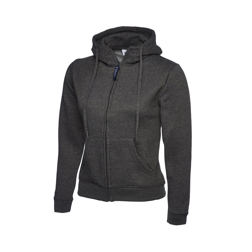 Damen Classic Zip-Hoodie, UNEEK UC505 - Charcoal