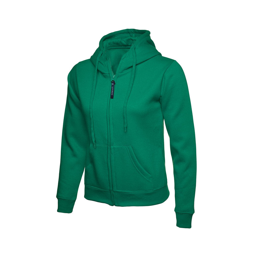 Damen Classic Zip-Hoodie, UNEEK UC505 - Kelly Green