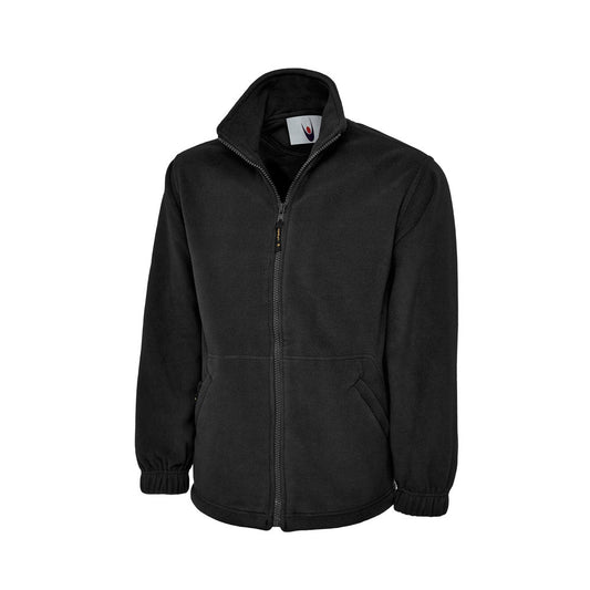 Heavyweight Fleecejacke mit Reißverschluss, UNEEK UC601 - Black