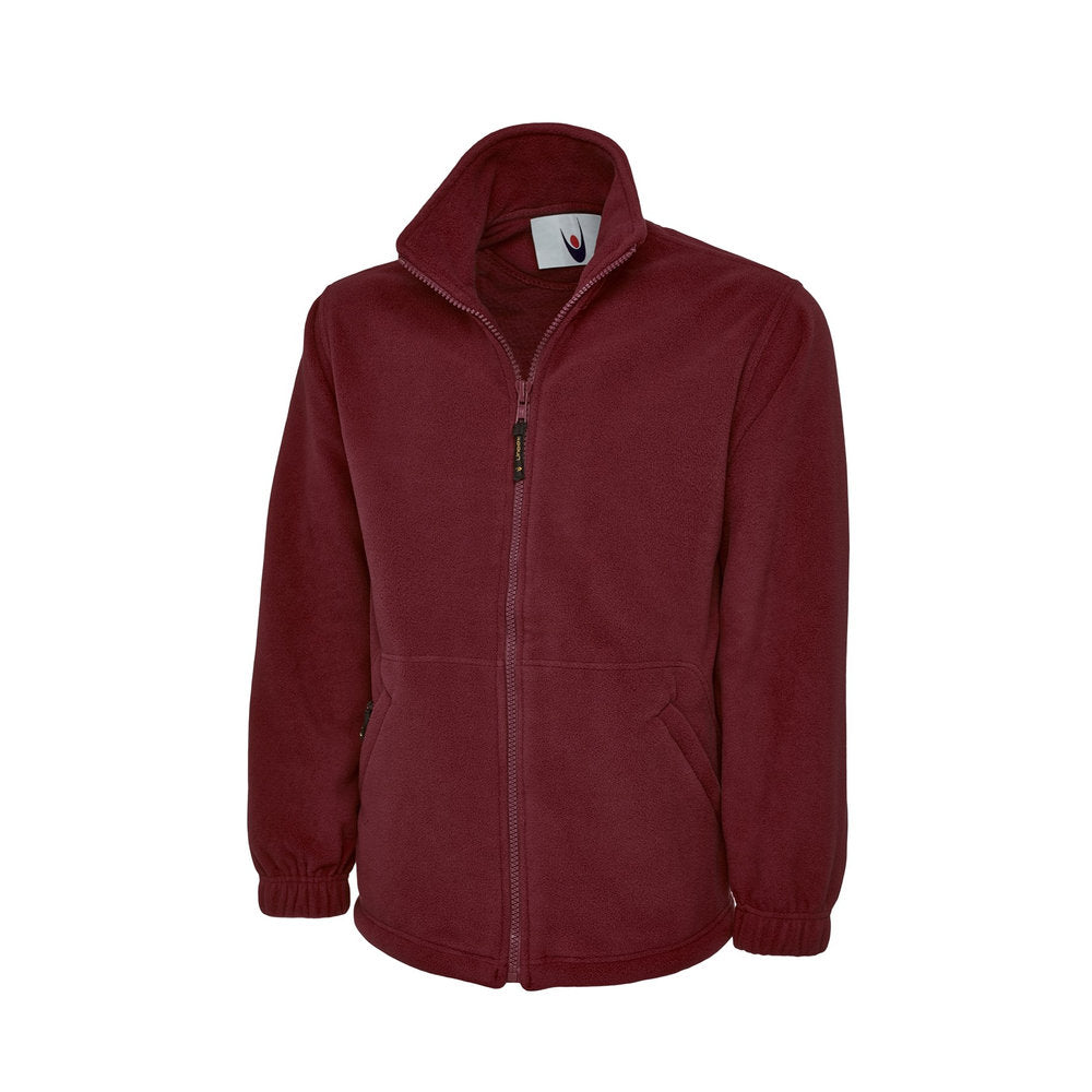 Heavyweight Fleecejacke mit Reißverschluss, UNEEK UC601 - Maroon