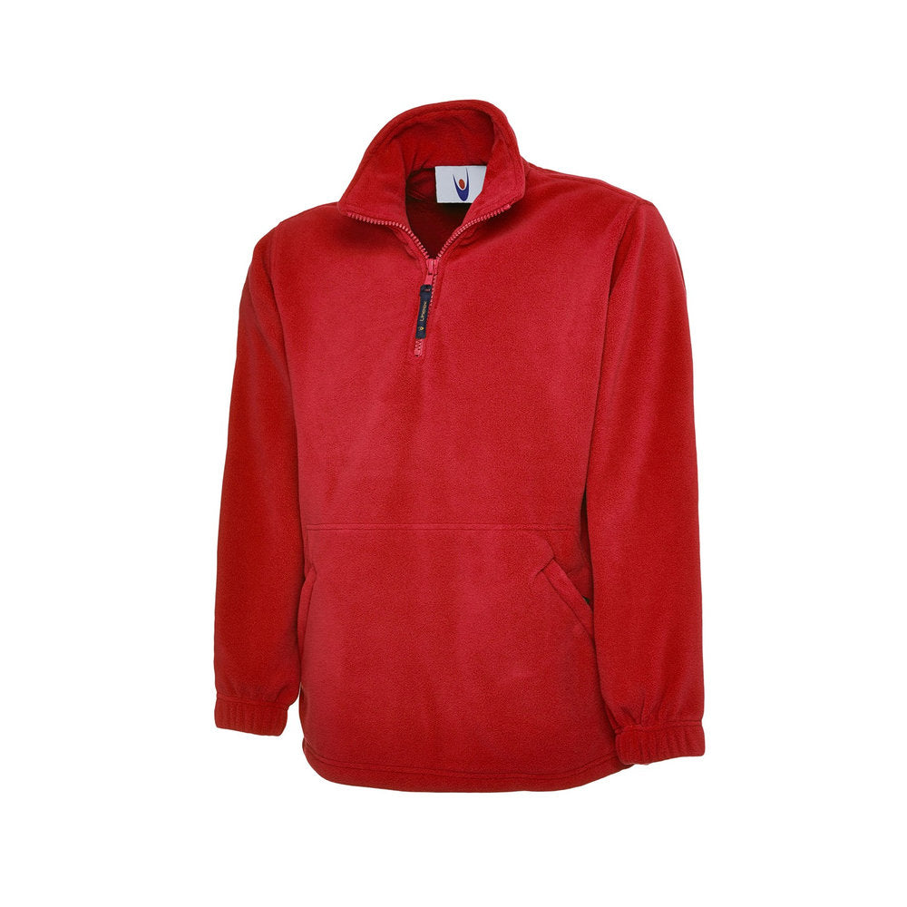 Classic Fleecejacke mit kurzem Reißverschluss, UNEEK UC602 - Red