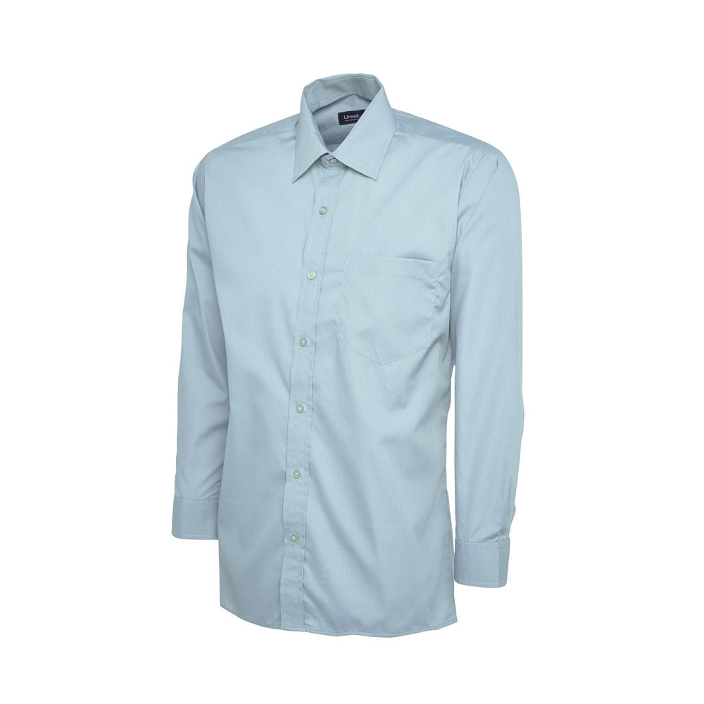 Herren Popelinehemd Langarm, UNEEK UC709 - Light Blue