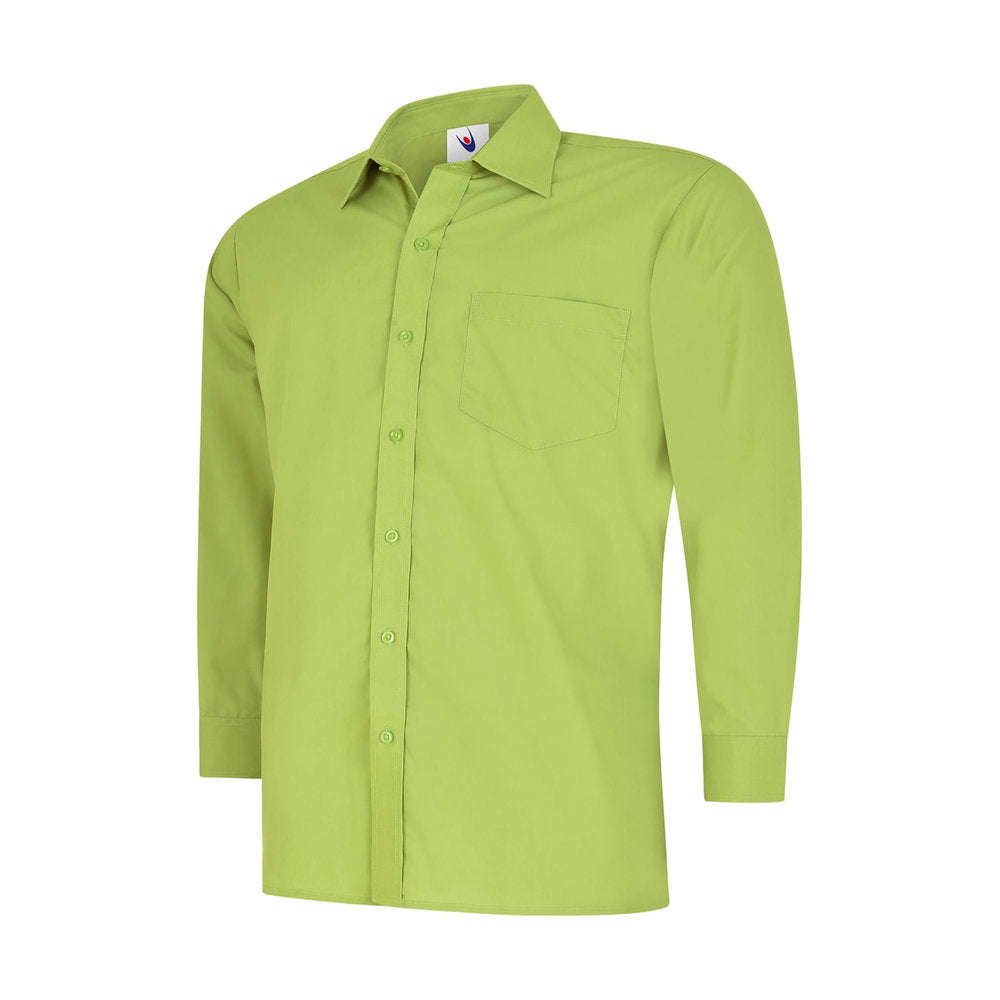 Herren Popelinehemd Langarm, UNEEK UC709 - Lime