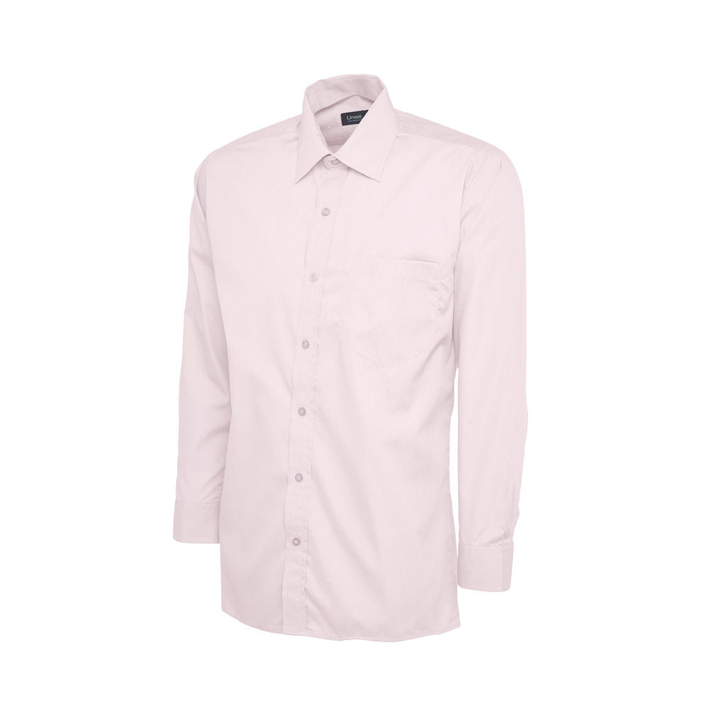 Herren Popelinehemd Langarm, UNEEK UC709 - Pink