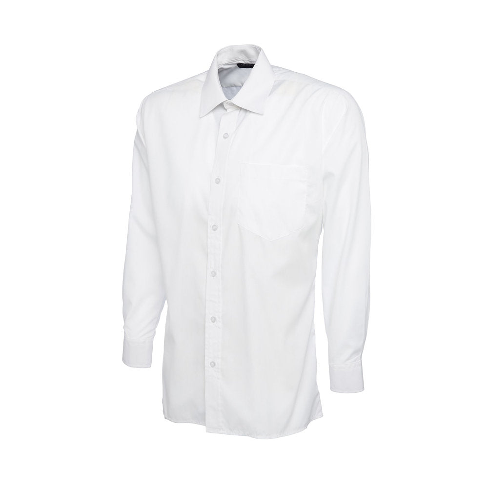 Herren Popelinehemd Langarm, UNEEK UC709 - White