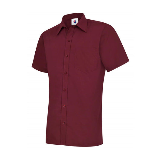 Herren Popelinehemd Kurzarm, UNEEK UC710 - Burgundy