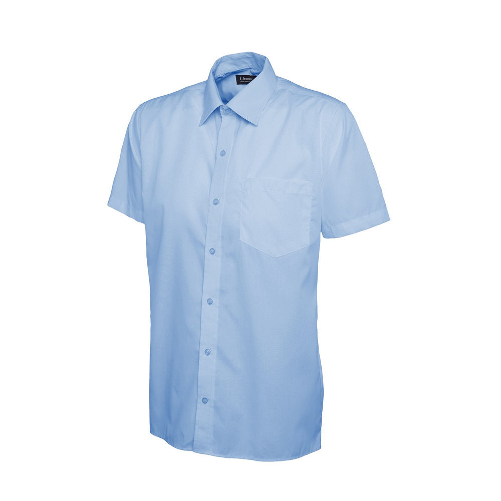 Herren Popelinehemd Kurzarm, UNEEK UC710 - Light Blue
