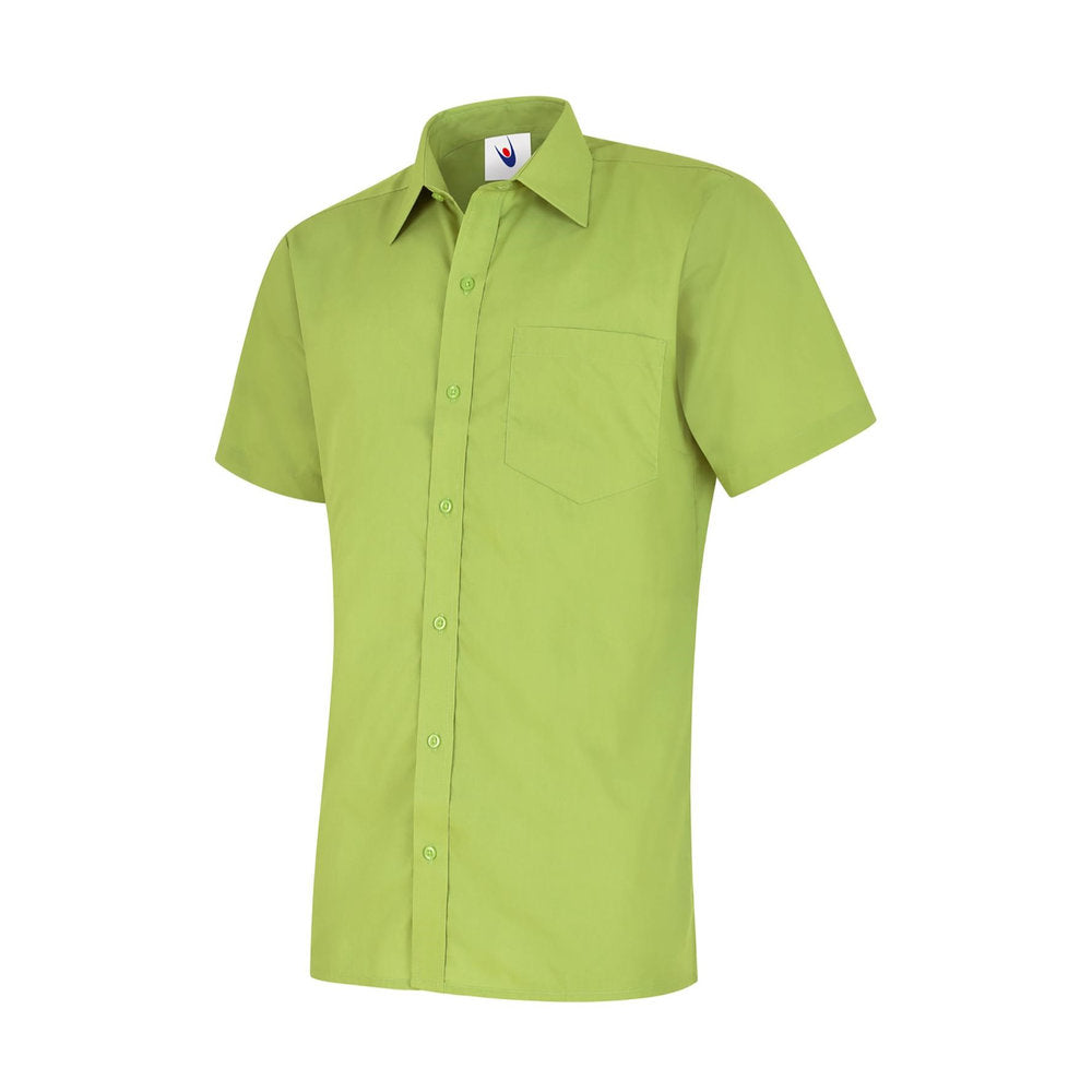Herren Popelinehemd Kurzarm, UNEEK UC710 - Lime