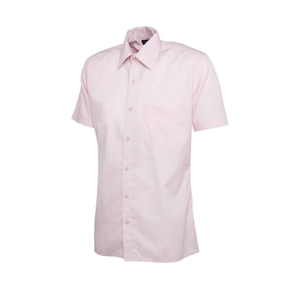 Herren Popelinehemd Kurzarm, UNEEK UC710 - Pink