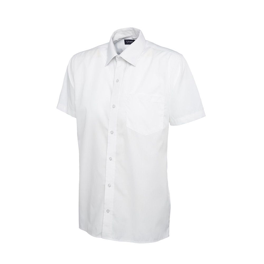 Herren Popelinehemd Kurzarm, UNEEK UC710 - White