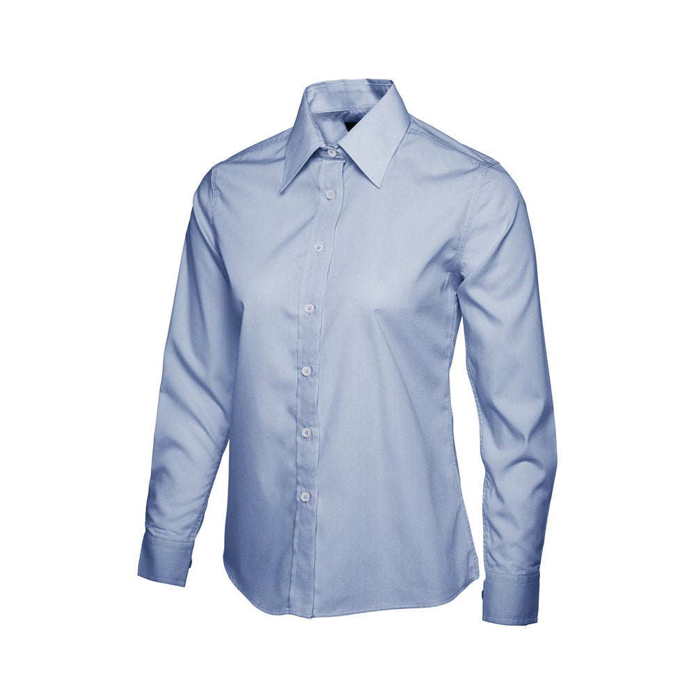Damen Popelinebluse Langarm, UNEEK UC711 - Light Blue