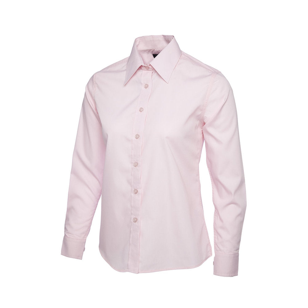Damen Popelinebluse Langarm, UNEEK UC711 - Pink