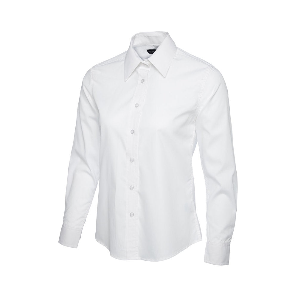 Damen Popelinebluse Langarm, UNEEK UC711 - White