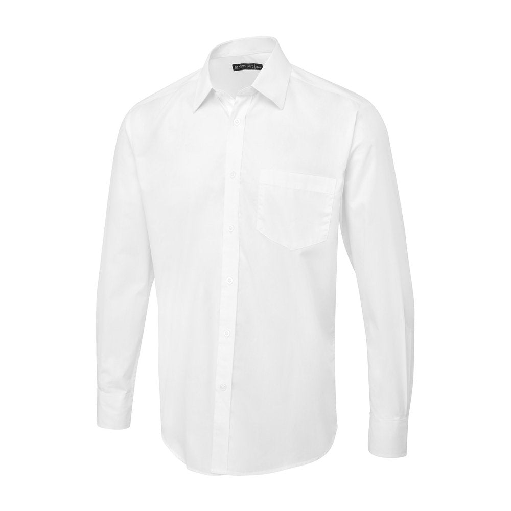 Herren Popelinehemd Langarm, UNEEK UC713 - White