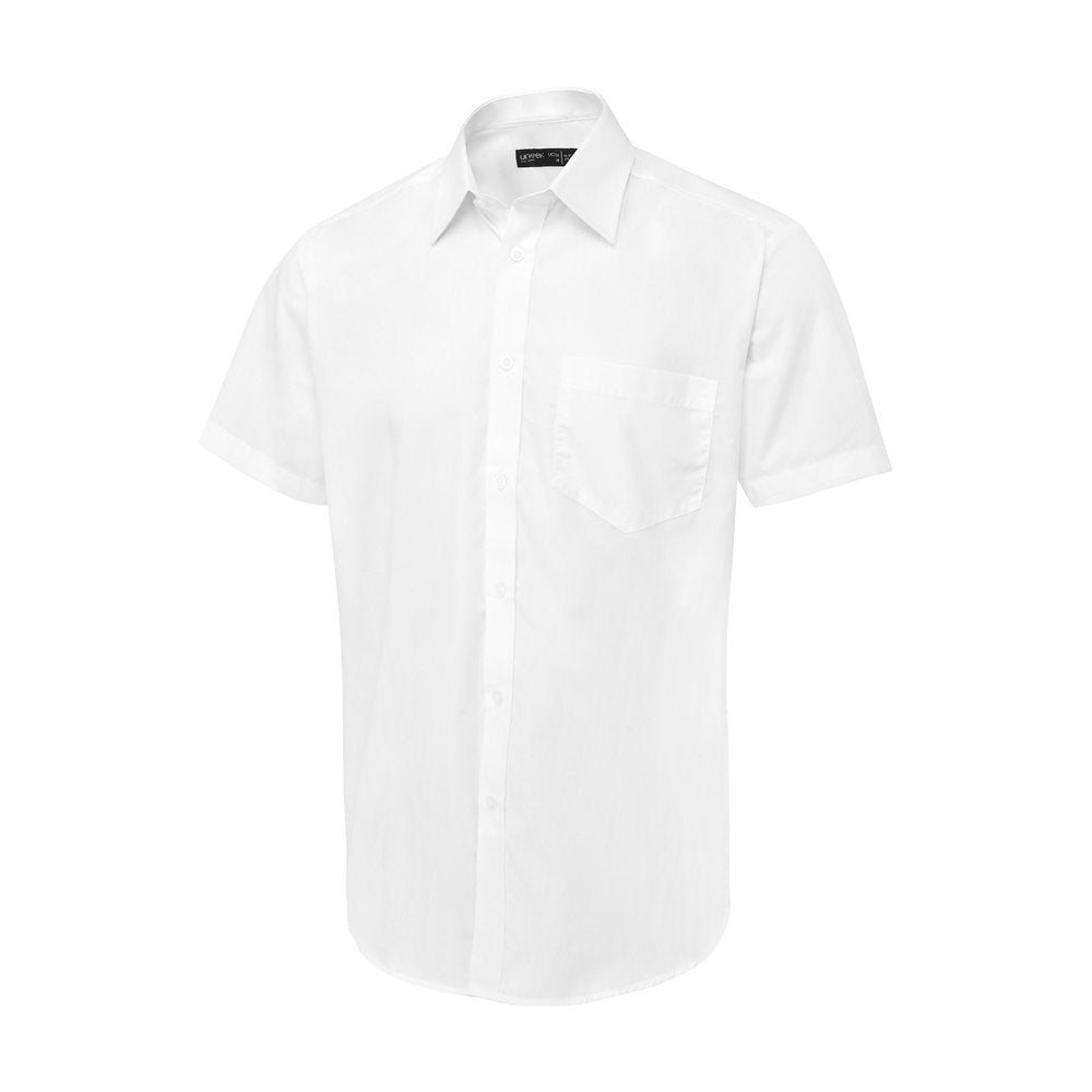 Herren Popelinehemd Kurzarm, UNEEK UC714 - White