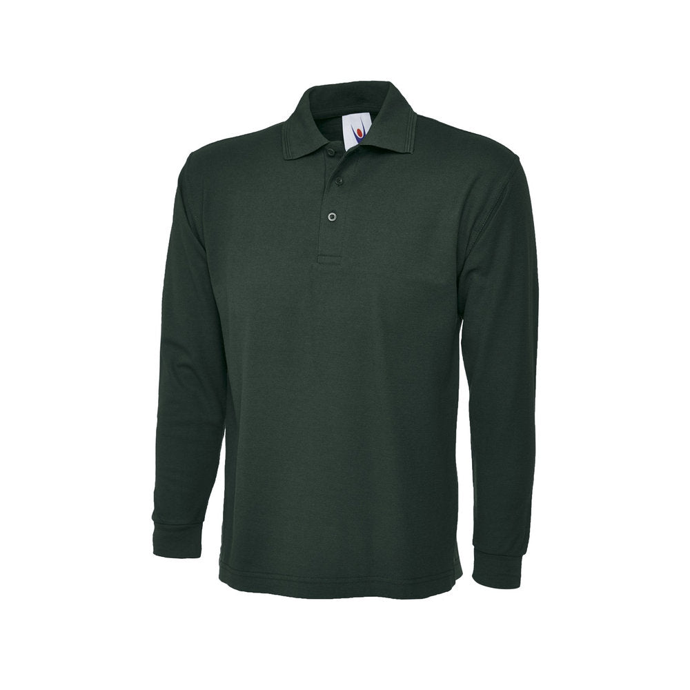 Classic Langarm-Poloshirt, UNEEK UC113 - Bottle Green
