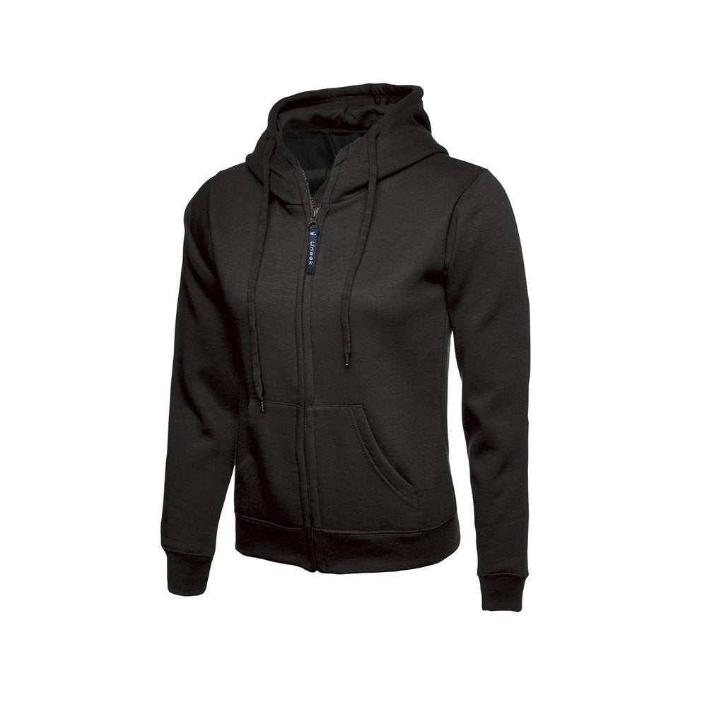 Damen Classic Zip-Hoodie, UNEEK UC505 - Black