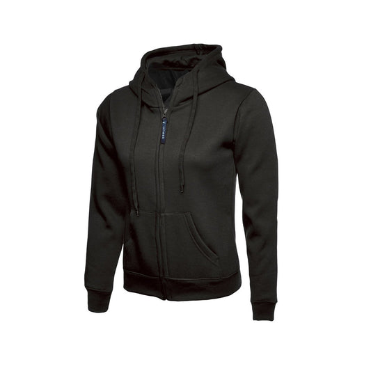 Damen Classic Zip-Hoodie, UNEEK UC505 - Black